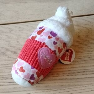 Boots & Barkley Red and White Heart Dog Toy